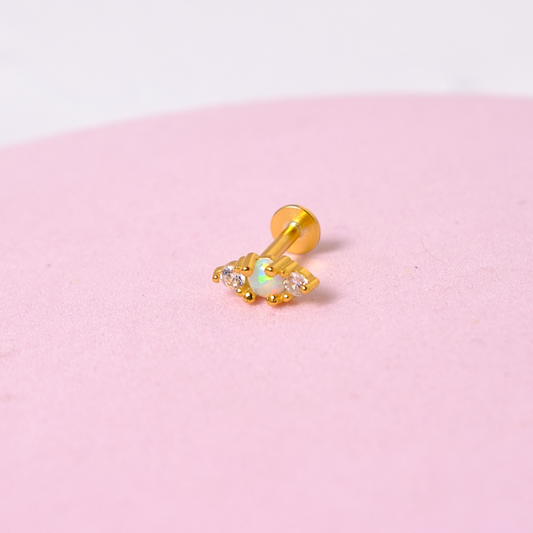 Piercing Regina - Ópalo - Gold - 7x3mm