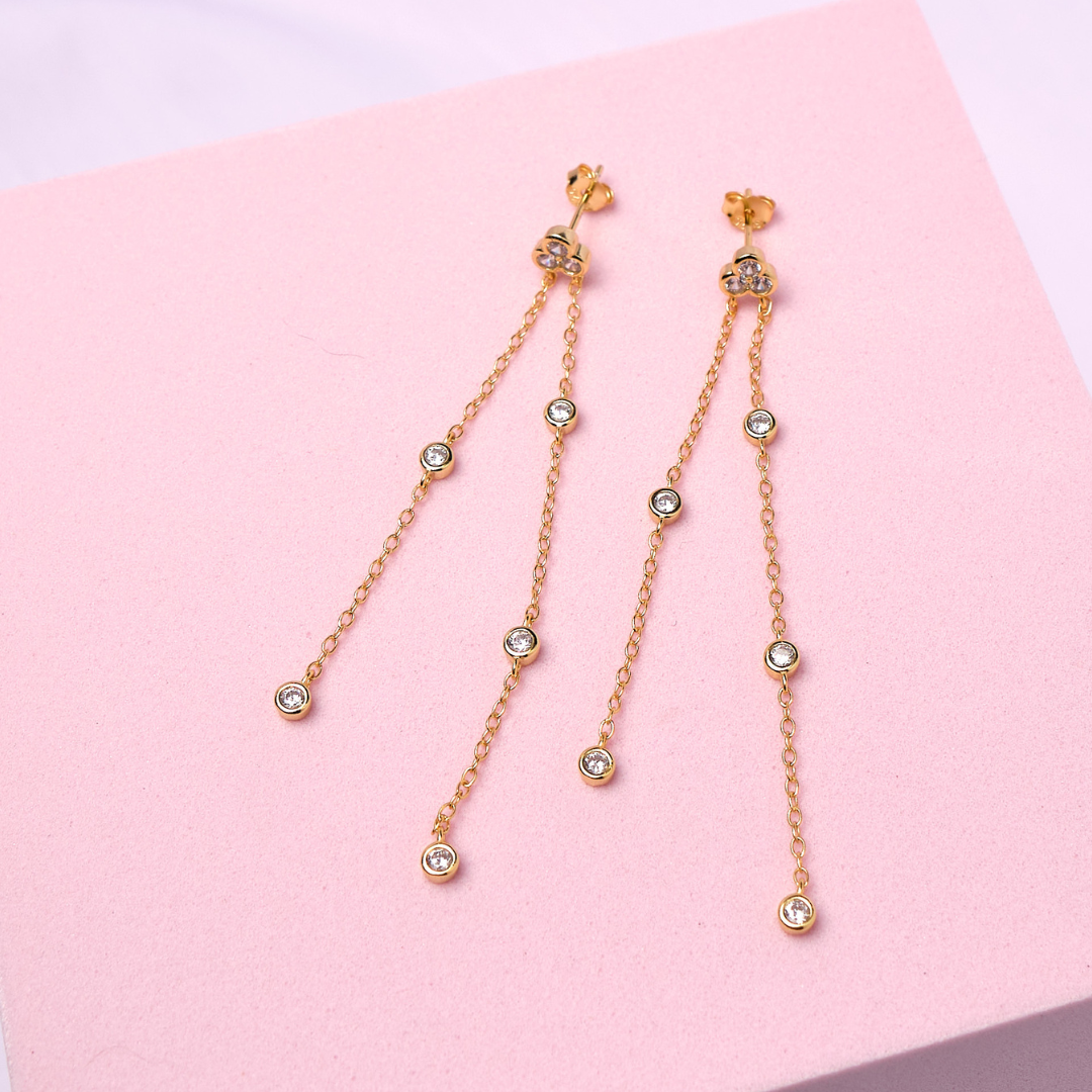 Pendientes Adamant - Cristal - Gold